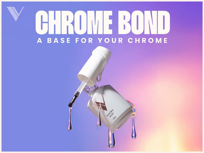V Beauty Pure Chrome Nail Bond - Chrome Base Coat for Precise Powder Placement & Maximum Retention, Beginner-Friendly Formula, Protects Against Lifting and Chipping, 15 mL