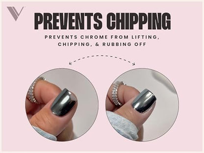 V Beauty Pure Chrome Nail Bond - Chrome Base Coat for Precise Powder Placement & Maximum Retention, Beginner-Friendly Formula, Protects Against Lifting and Chipping, 15 mL