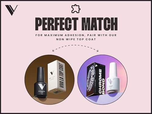 V Beauty Pure Chrome Nail Bond - Chrome Base Coat for Precise Powder Placement & Maximum Retention, Beginner-Friendly Formula, Protects Against Lifting and Chipping, 15 mL - görsel 11