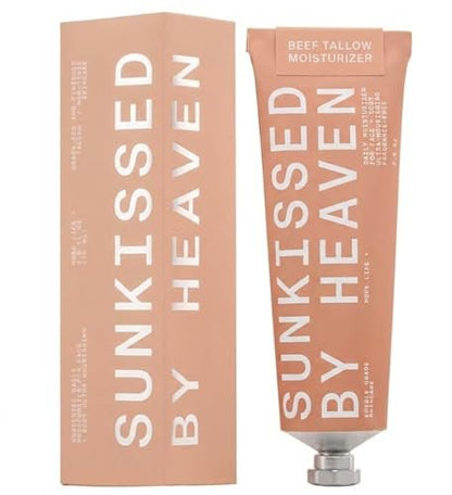 Sunkissed By Heaven Jay Alvarrez Beef Tallow Moisturizer – Cosmetic Grade Refined Grass-Fed & Finished Face Balm with Raw Honey, Jojoba Oil & Beeswax – Unscented for Sensitive & Dry Skin – 2.5 oz Avelisse