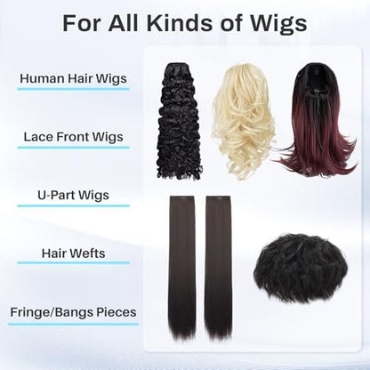 RAQEHO 50PCS Wig Tape - Double Sided Ultra-Hold Lace Front Tape, Strong Sticky Waterproof Toupee Tape Replacement, Ultra-Thin Wig Glue Strip for Lace Wigs, Hairpiece Hair Extensions