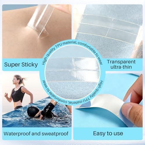 RAQEHO 50PCS Wig Tape - Double Sided Ultra-Hold Lace Front Tape, Strong Sticky Waterproof Toupee Tape Replacement, Ultra-Thin Wig Glue Strip for Lace Wigs, Hairpiece Hair Extensions - görsel 5