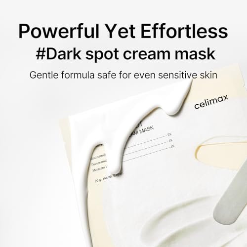 celimax Pore+Dark Spot Brightening Cream Mask 4-Pack | Niacinamide & Tranexamic Acid Sheet Mask for Enlarged Pores, Hyperpigmentation, and Hydration | Korean Skincare Mask - görsel 4