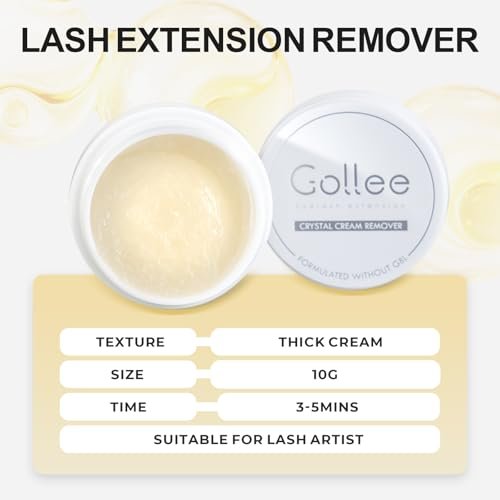 GOLLEEPRO Eyelash Extension Remover - Fast Dissolve Cream for Safe, Gentle Adhesive Removal - Professional Lash Supplies Avelisse