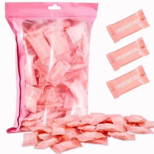 MEQHUO 150Pcs Compressed Towel Tablets – Portable Mini Disposable Face Towels for Travel, Camping, Hiking & Outdoor Activities – Individually Wrapped Cotton Washcloths - görsel 2