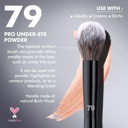 Bueart Design PRO Under-Eye Powder Makeup Brush 79 – Precision Blending & Contouring Tool