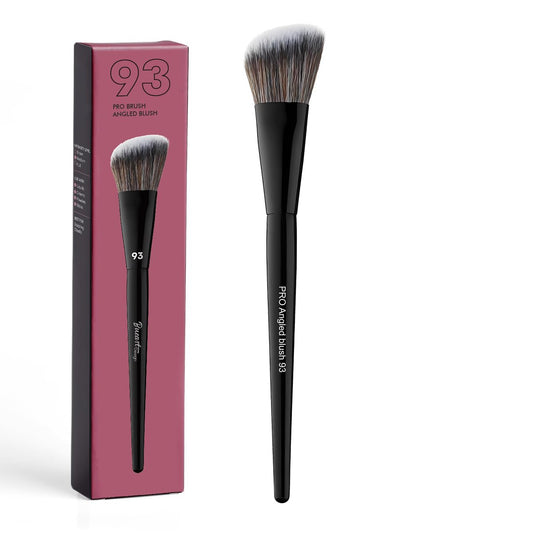 Bueart Design PRO Angled Blush Brush 93 - Premium Synthetic Bristles for Blush, Liquid & Cream Application