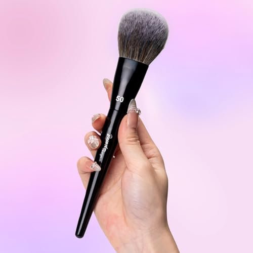 Bueart Design PRO Flawless Light Powder Makeup Brush 50 - Ultra-Soft Synthetic Bristles for Loose Powder, Setting Powder & Blush, Cruelty-Free Makeup Brush for Flawless Application Avelisse