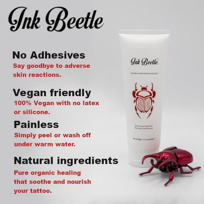 Ink Beetle Tattoo Aftercare Sealant Gel - Breathable Protective Barrier, No Adhesives, No Latex, Natural Healing, 3.4 fl oz Avelisse