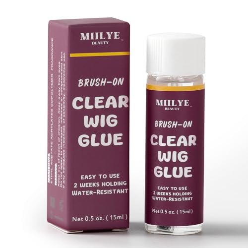 Waterproof Clear Lace Glue for Wigs – Sweat & Swim Proof Strong Hold, String-Free, 2-Week Wear (15 ml / 0.5 Oz) - görsel 2