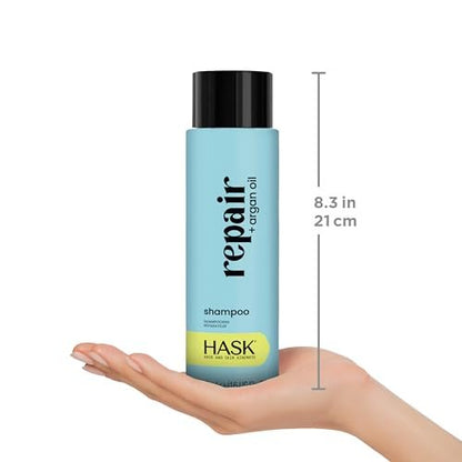 HASK Repair + Argan Oil Shampoo and Conditioner Set – Color Safe, Sulfate-Free, Paraben-Free, Gluten-Free, Cruelty-Free – 16 oz Each, 2-Pack Avelisse
