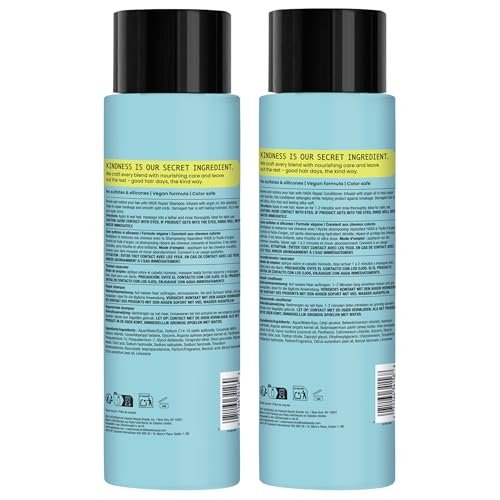 HASK Repair + Argan Oil Shampoo and Conditioner Set – Color Safe, Sulfate-Free, Paraben-Free, Gluten-Free, Cruelty-Free – 16 oz Each, 2-Pack Avelisse