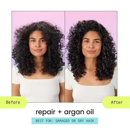 HASK Repair + Argan Oil Shampoo and Conditioner Set – Color Safe, Sulfate-Free, Paraben-Free, Gluten-Free, Cruelty-Free – 16 oz Each, 2-Pack Avelisse