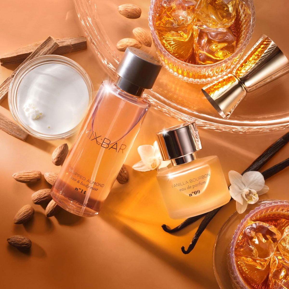 MIX:BAR Vanilla Bourbon Perfume & Body Mist Bundle - Eau de Parfum + 2.5oz Mini Body Spray - Warm, Sweet, Long-Lasting Fragrance - Travel-Friendly, Cruelty-Free, Vegan Avelisse