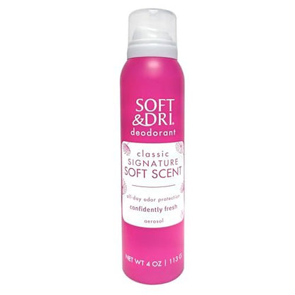 Soft & Dri Classic Signature Soft Scent Aerosol Deodorant, 4 oz Avelisse