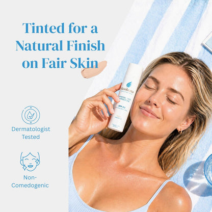 Koobarra Mineral Face Sunscreen SPF 50 - Tinted Aussie Zinc Oxide Sunblock with Hyaluronic Acid, Reef Safe, Natural, Organic, Vegan, Australian Made, Unscented, 100g (3.4oz) Avelisse