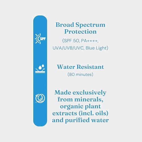 Koobarra Mineral Face Sunscreen SPF 50 - Tinted Aussie Zinc Oxide Sunblock with Hyaluronic Acid, Reef Safe, Natural, Organic, Vegan, Australian Made, Unscented, 100g (3.4oz) Avelisse