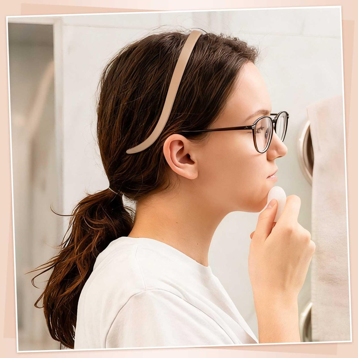 obeoby 6Pack No Pressure Headbands for Glasses Wearers, Square Sunglass Headbands for Women Girl Hairbands with Teeth Non Slip (Brown Series) - görsel 7