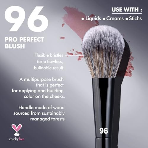Bueart Design PRO Perfect Blush Makeup Brush 96 - Fluffy Ultra-Soft Synthetic Bristles for Blush & Powder - görsel 8