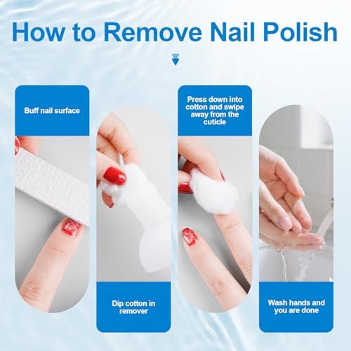 JODSONE Acetone-Free Nail Polish Remover - 8.45 Fl Oz Gentle Gel & Acrylic Nail Soak Off for Home Salon Use - görsel 16