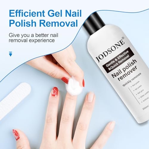 JODSONE Acetone-Free Nail Polish Remover - 8.45 Fl Oz Gentle Gel & Acrylic Nail Soak Off for Home Salon Use - görsel 10
