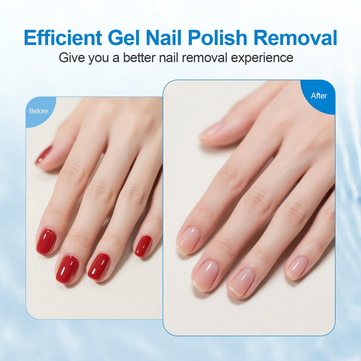 JODSONE Acetone-Free Nail Polish Remover - 8.45 Fl Oz Gentle Gel & Acrylic Nail Soak Off for Home Salon Use - görsel 7