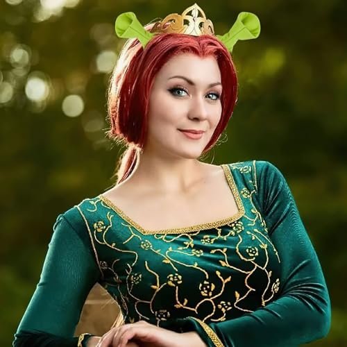 Bufeti 4 Pcs Green Ogre Ears Headband Monster Hair Clips for Halloween Cosplay Party Dress Up Costume Accessories - görsel 6