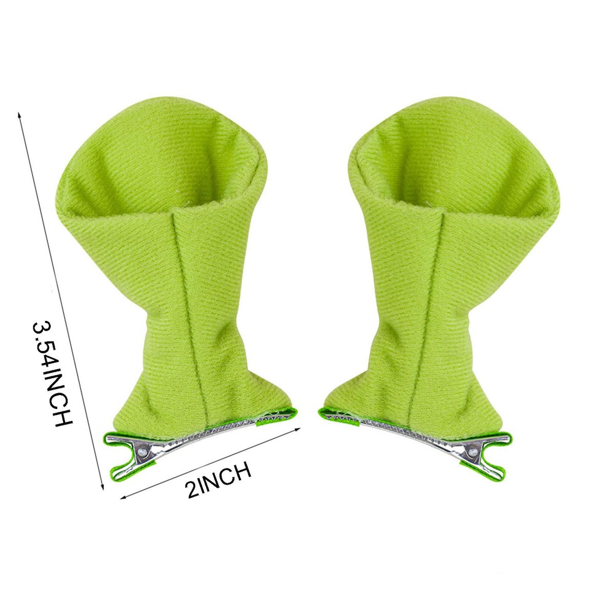 Bufeti 4 Pcs Green Ogre Ears Headband Monster Hair Clips for Halloween Cosplay Party Dress Up Costume Accessories - görsel 3