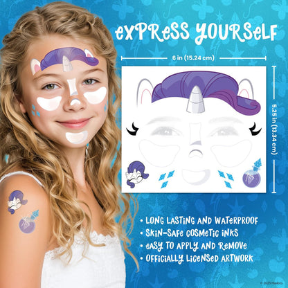 My Little Pony Temporary Tattoos for Kids – Twilight Sparkle, Rainbow Dash, Pinkie Pie & More – Non-Toxic & Skin-Safe Halloween Costume Accessory