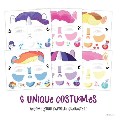 My Little Pony Temporary Tattoos for Kids – Twilight Sparkle, Rainbow Dash, Pinkie Pie & More – Non-Toxic & Skin-Safe Halloween Costume Accessory - görsel 4