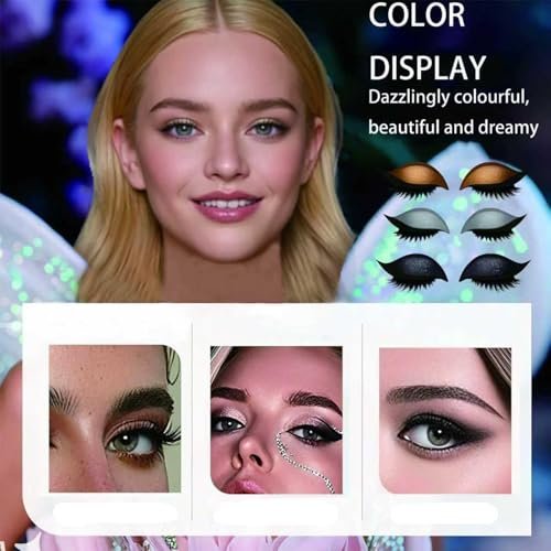 3-in-1 Lazy Eye Shadow Eyelash Patch - 2025 New Self-Adhesive Reusable Eye Makeup Stickers with False Lashes, 3 PCS (Brown Silver Black) - görsel 4