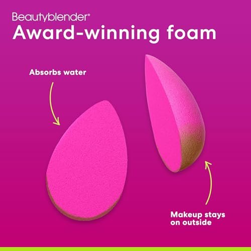 Beautyblender Original Pink Makeup Sponge - 2 Pack, Super-Soft Foam for Flawless Foundation, Powder & Cream Blending, Reusable & Washable, Made in USA Avelisse