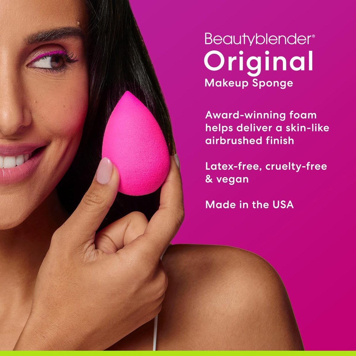 Beautyblender Original Pink Makeup Sponge - 2 Pack, Super-Soft Foam for Flawless Foundation, Powder & Cream Blending, Reusable & Washable, Made in USA Avelisse