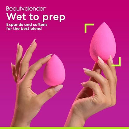Beautyblender Original Pink Makeup Sponge - 2 Pack, Super-Soft Foam for Flawless Foundation, Powder & Cream Blending, Reusable & Washable, Made in USA Avelisse