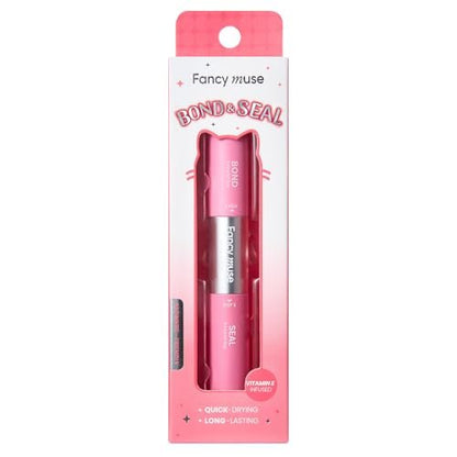 Fancy Muse Lash Bond and Seal Lash Glue - Waterproof Eyelash Cluster Adhesive with Vitamin E, 120H+ Long-Lasting False Eyelash Glue for All Day Wear