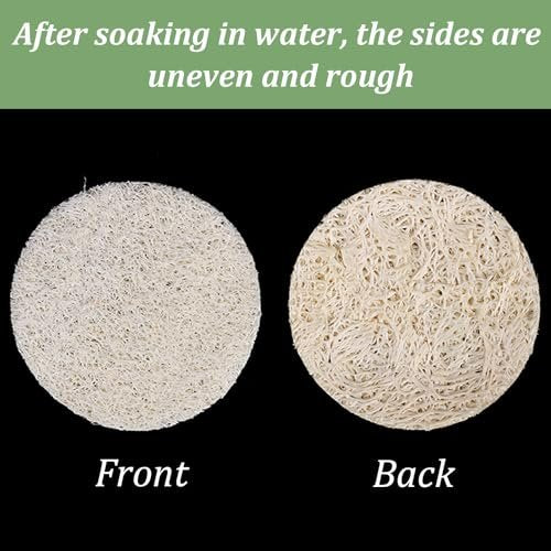 Nogeqi 20-Pack Natural Loofah Sponge Pads - 2.17 Inch Exfoliating Face Scrub Pads for Gentle Cleansing and Makeup Removal - görsel 10