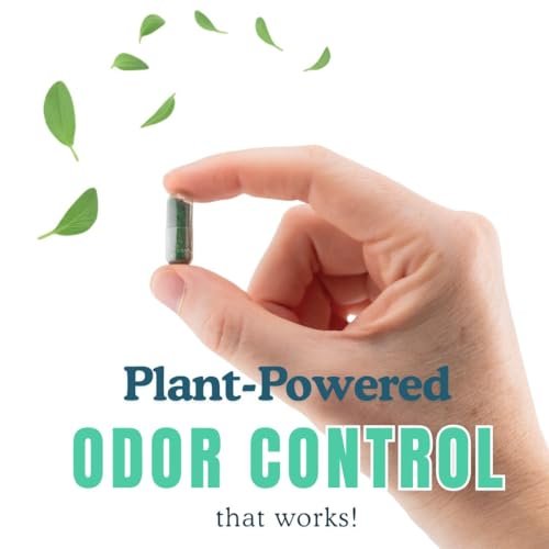 DeoCaps Whole Body Deodorizing Supplement - 100% Natural Internal Deodorant, Sweat Relief - Body Odor Pills Reduce Odor in Underarms, Intimate Areas & Feet - 60 Chlorophyll Capsules for Gut Health Avelisse
