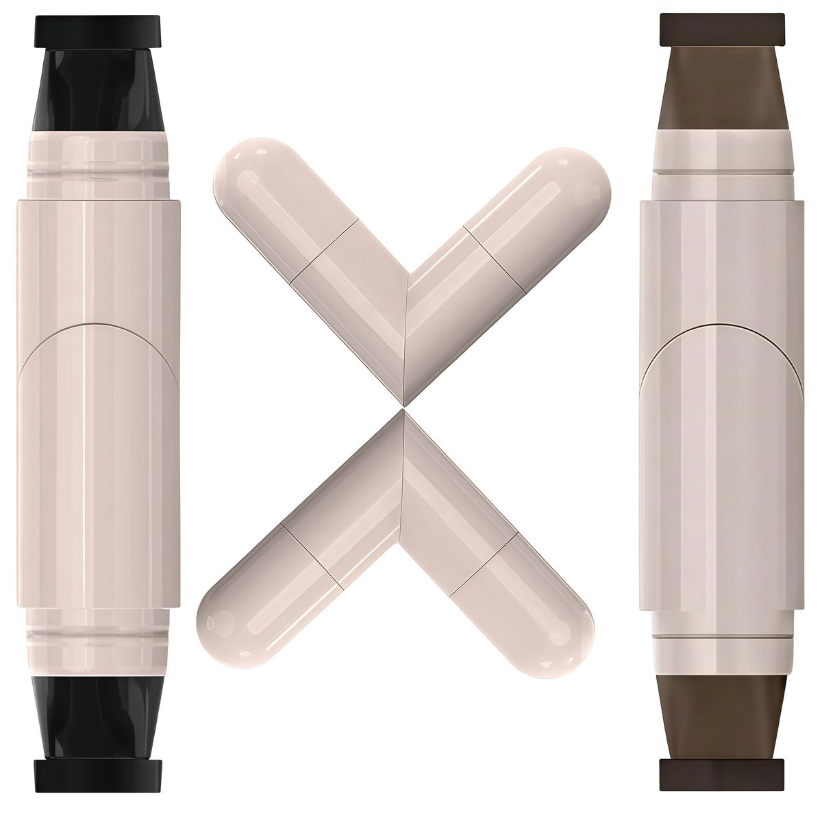 2 Pcs Gel Eyeliner Pencil Set with Foldable Wing Stamp - Waterproof, Smudge-Proof Eyeliner for Beginners & Hooded Eyes - görsel 1