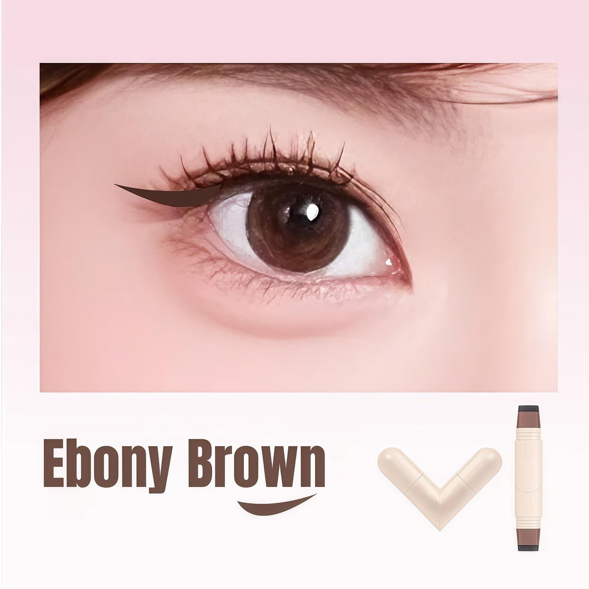 2 Pcs Gel Eyeliner Pencil Set with Foldable Wing Stamp - Waterproof, Smudge-Proof Eyeliner for Beginners & Hooded Eyes - görsel 15