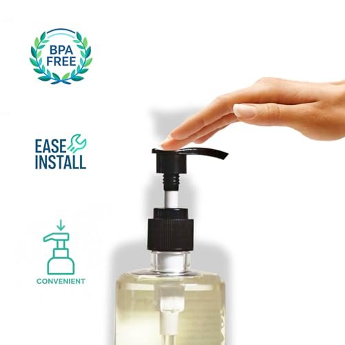 2-Pack Black Plastic Pump Dispenser Compatible with Neutrogena Body Oil 16 Fl Oz Bottles - görsel 4