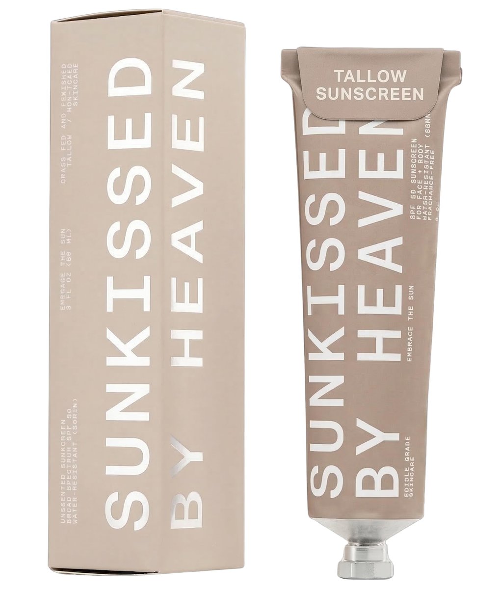 Jay Alvarrez Beef Tallow Sunscreen SPF 50 – Grass-Fed Tallow & Zinc Oxide Mineral Sunscreen, No White Cast, Water Resistant Face & Body Sunblock | 3 oz Avelisse