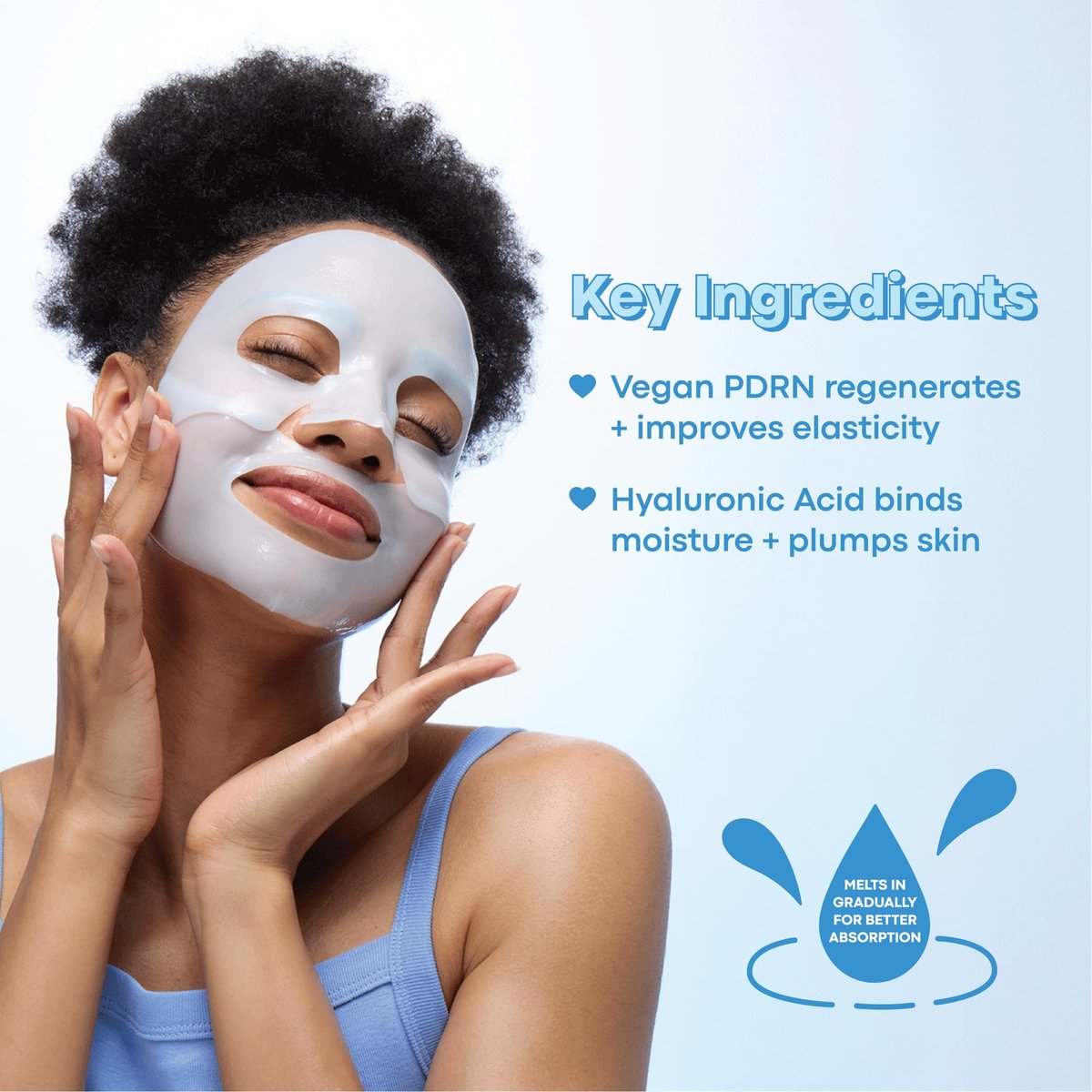 TONYMOLY Mask Melt Hydrating Hydrogel Overnight Face Mask - Vegan Banana PDRN + Hyaluronic Acid - Deep Moisture for Dry Skin - 1 Sheet - görsel 13