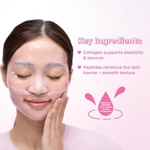 TONYMOLY Mask Melt Firming Hydrogel Face Mask - Overnight Treatment with Collagen and Peptides, Korean Skincare, 1 Sheet - görsel 6