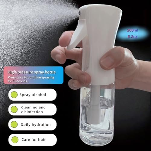 viviyoo 2 Pack Continuous Spray Bottles - Ultra Fine Mist Sprayer 6.8 OZ for Hair, Cleaning, Plants, Pets, Salons Avelisse