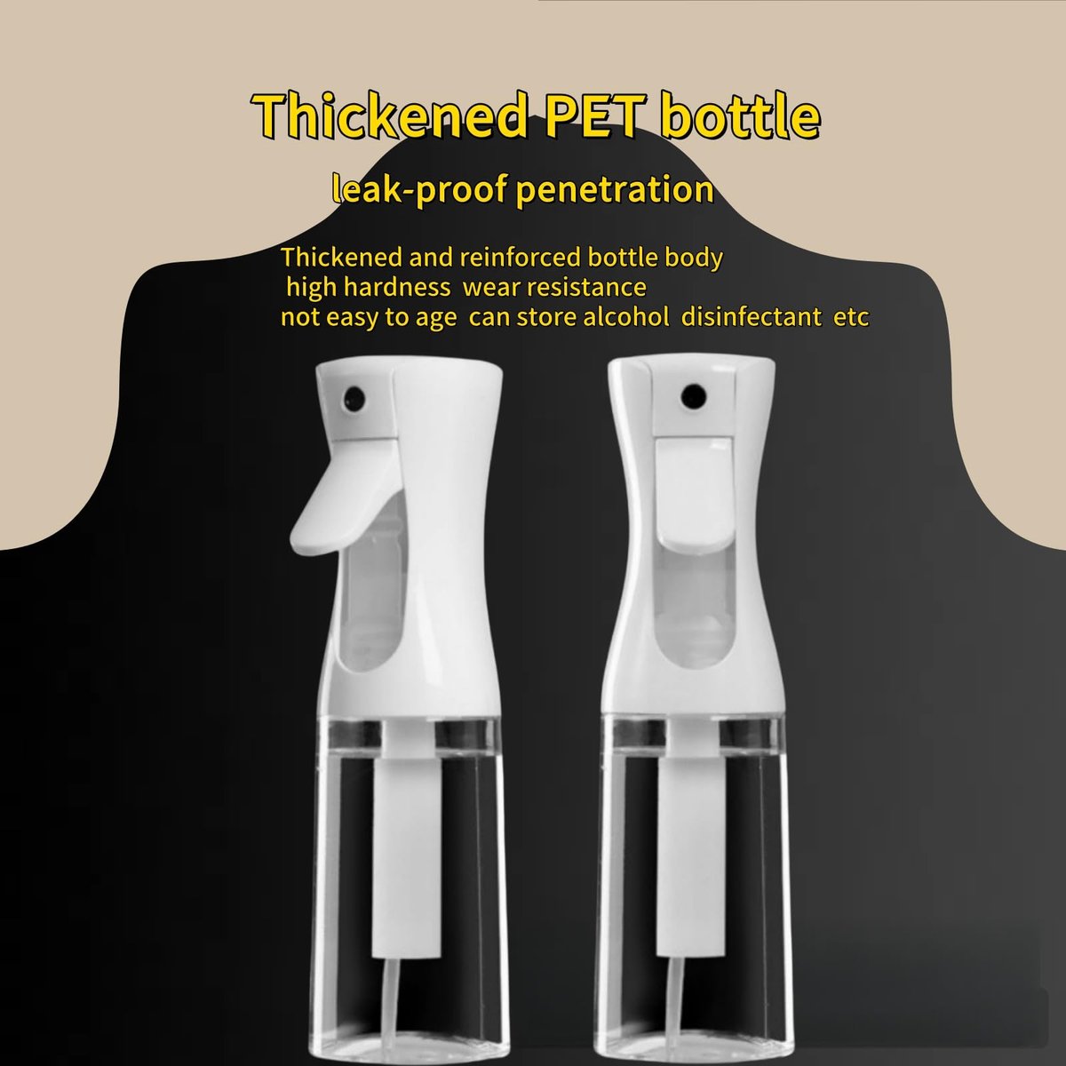 viviyoo 2 Pack Continuous Spray Bottles - Ultra Fine Mist Sprayer 6.8 OZ for Hair, Cleaning, Plants, Pets, Salons Avelisse