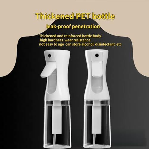 viviyoo 2 Pack Continuous Spray Bottles - Ultra Fine Mist Sprayer 6.8 OZ for Hair, Cleaning, Plants, Pets, Salons Avelisse