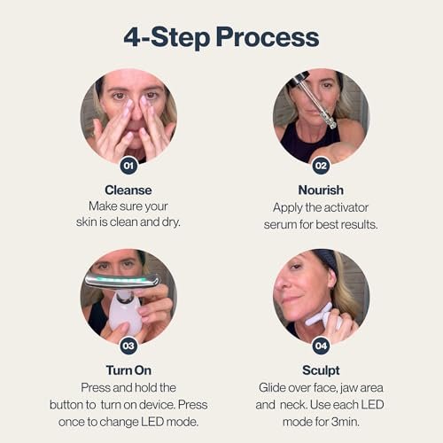 Renewa Skin Face & Neck Sculpting Tool - Handheld Beauty Device with Gentle Light & Soothing Vibration for a Smoother, Refreshed, Radiant Complexion Avelisse
