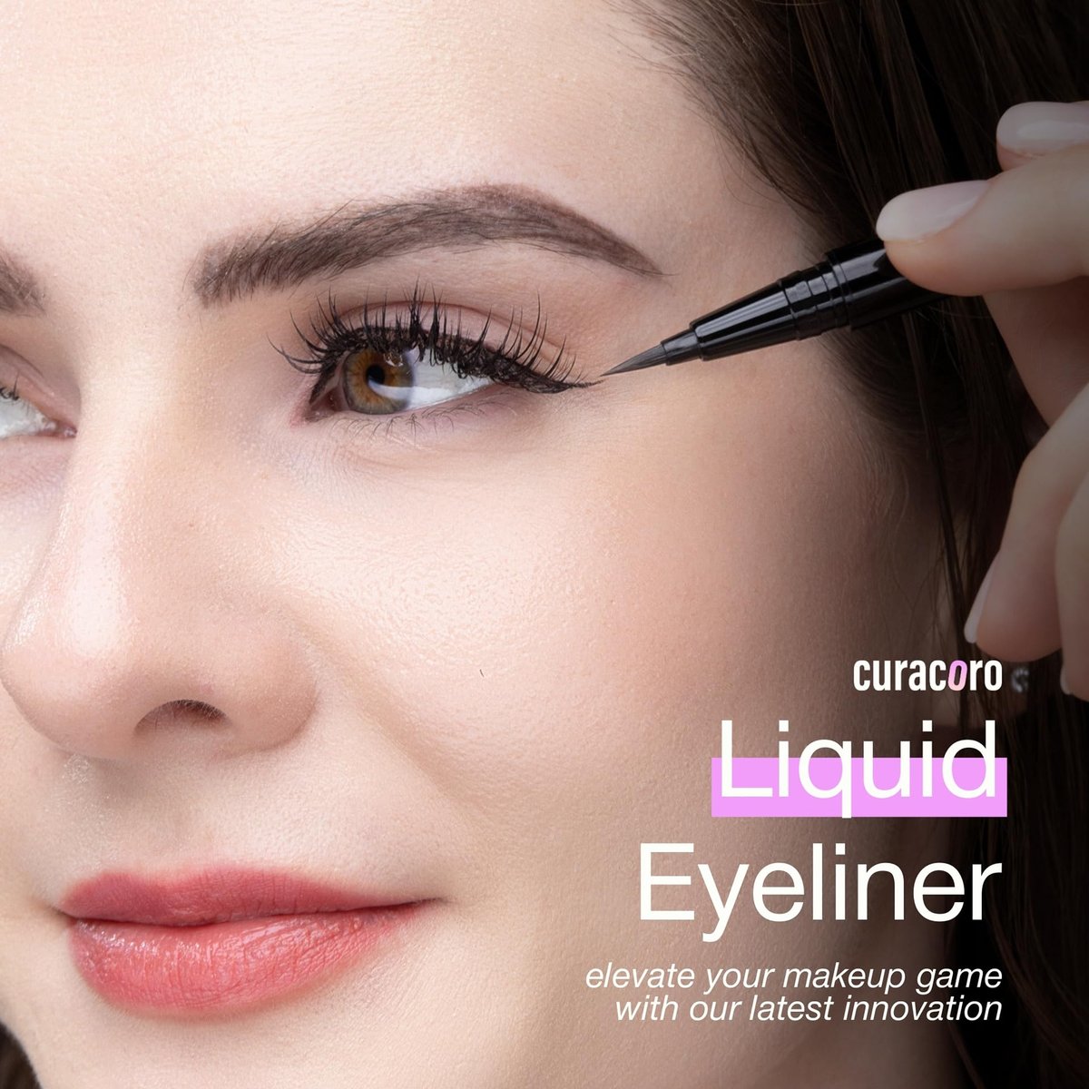 CURACORO Oil-Free Liquid Eyeliner for Eyelash Extensions – Ultra-Fine Felt Tip, Waterproof & Long-Lasting, Smudge-Proof Black Eyeliner - görsel 13