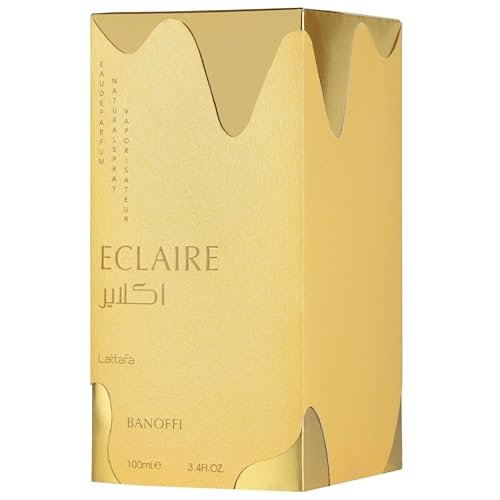 Lattafa Eclaire Banoffi Eau de Parfum – Gourmand, Sweet, Fruity, Musky – Long-Lasting Fragrance for Women, 3.4 oz Avelisse