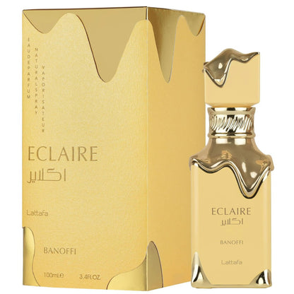 Lattafa Eclaire Banoffi Eau de Parfum – Gourmand, Sweet, Fruity, Musky – Long-Lasting Fragrance for Women, 3.4 oz Avelisse